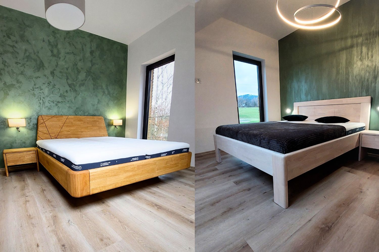 Zelene-loznice-masivni-postel-v-bile-barve-a-v-barve-dub-oliva